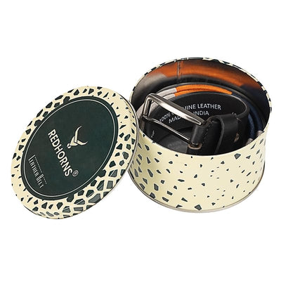 Redhorns Mens Genuine Leather Belt#color_black