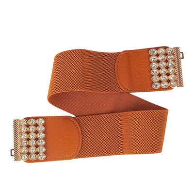 Redhorns Elastic Ladies Wide Belt#color_tan