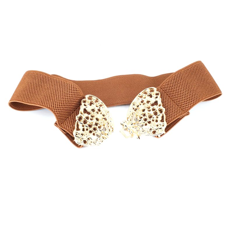 Redhorns Elastic Ladies Wide Belt#color_brown