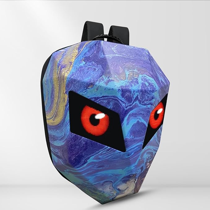 Waterproof laptop riding led bag#color_navy-blue
