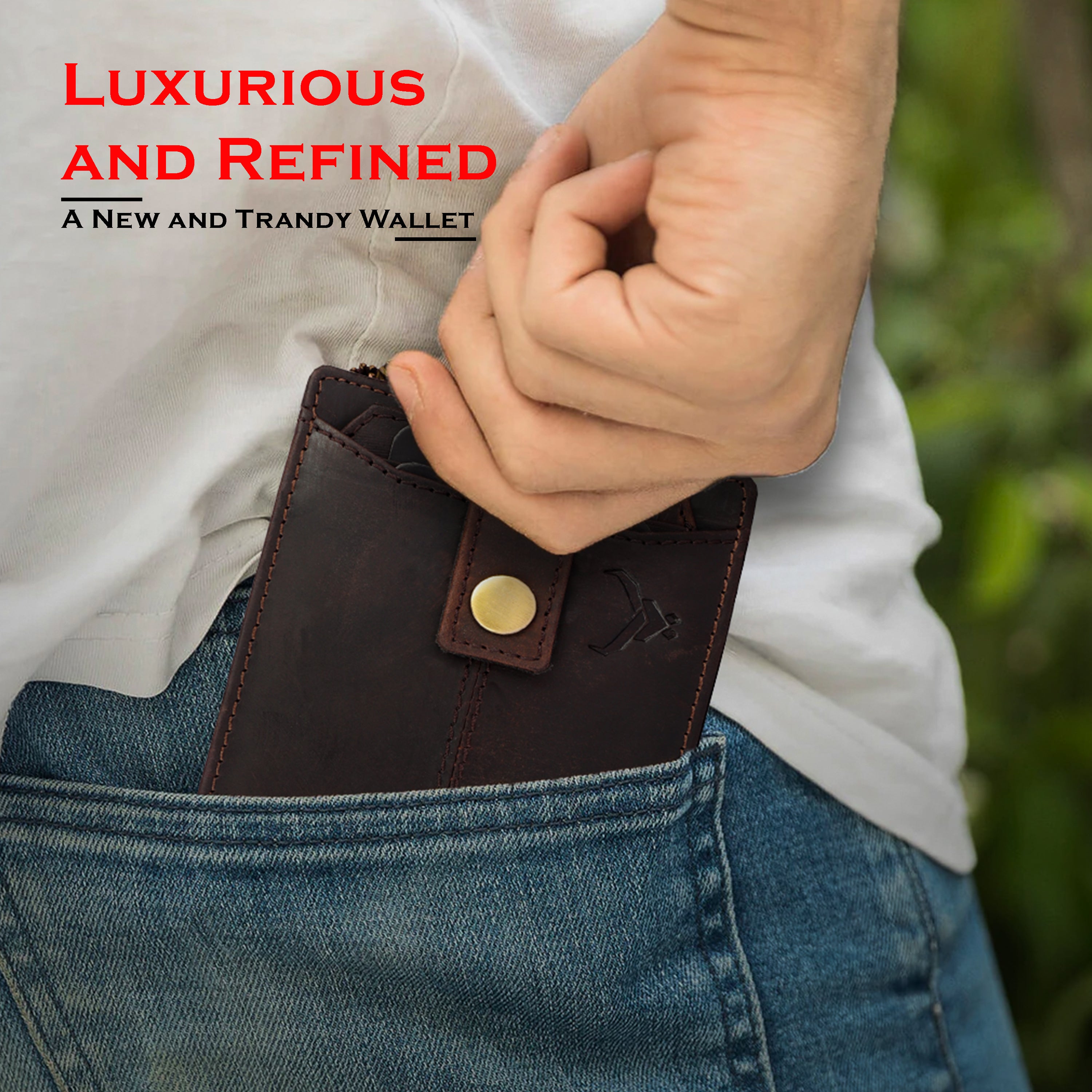 Rfid protected leather men wallet#color_chocolate-brown