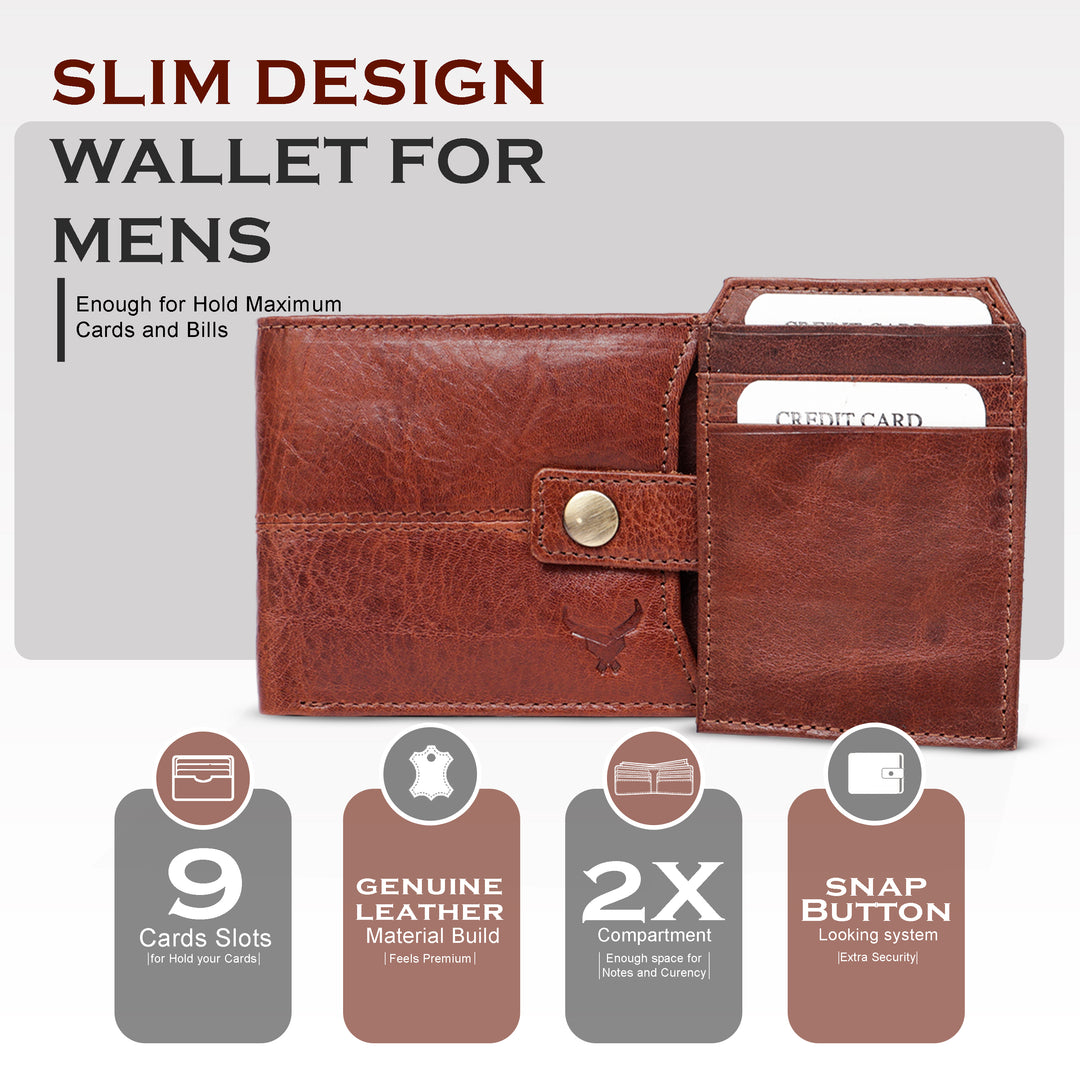 Rfid protected men leather wallet#color_dark-brown