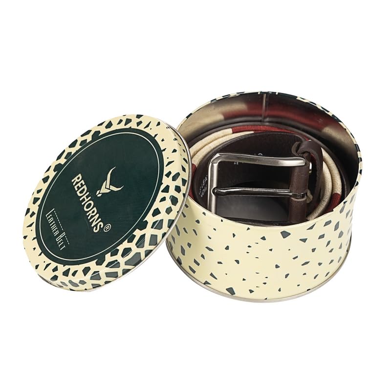 Redhorns Mens Genuine Leather Belt#color_brown