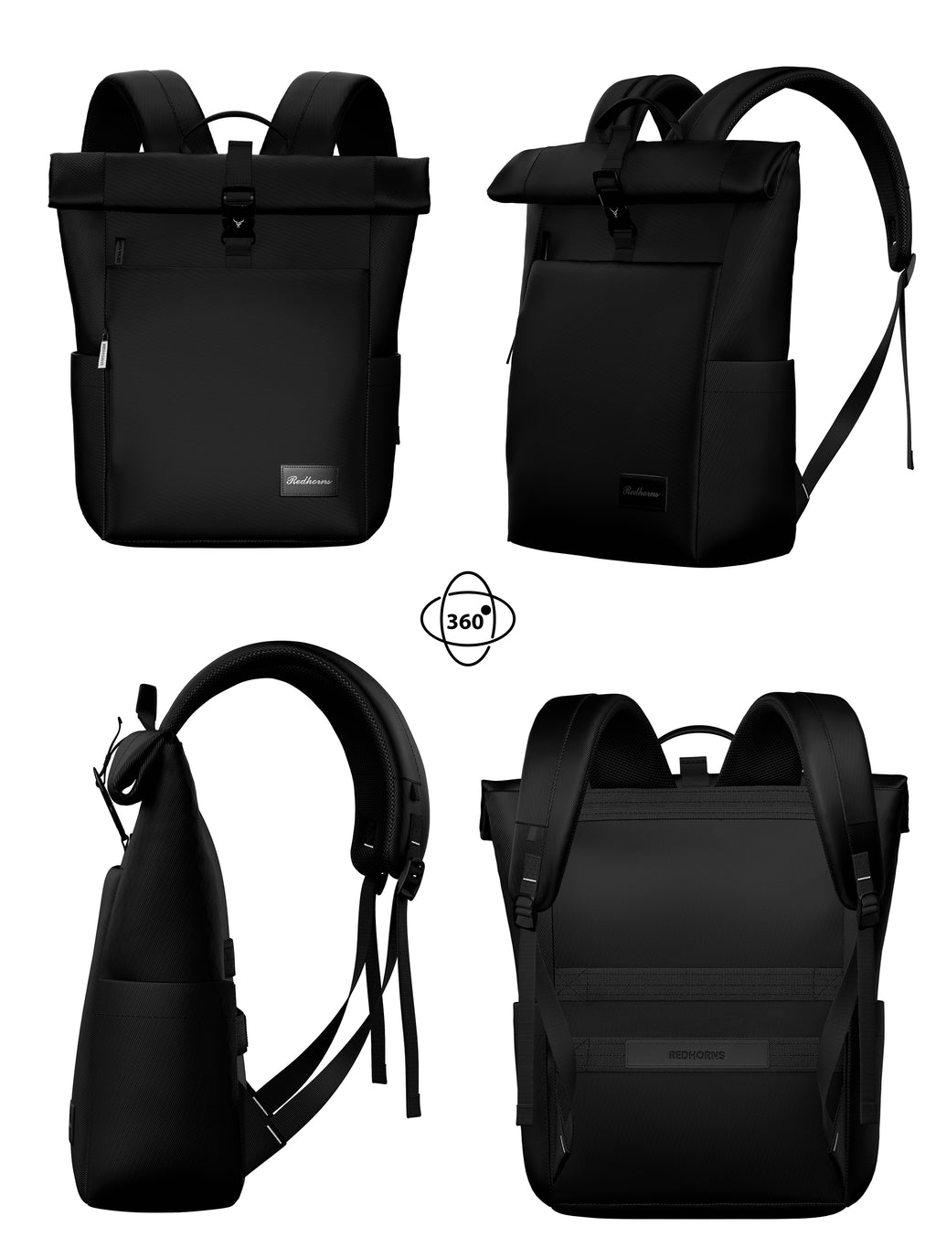 Obsidnight Rolltop Backpack 20L