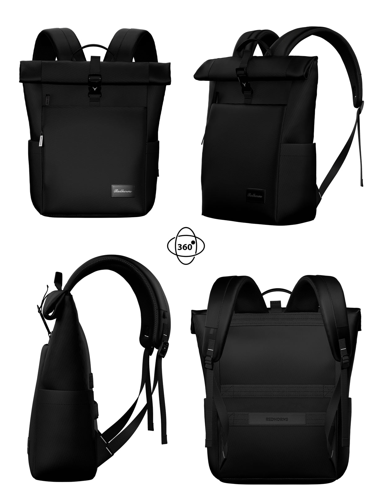 Obsidnight Rolltop Backpack 20L