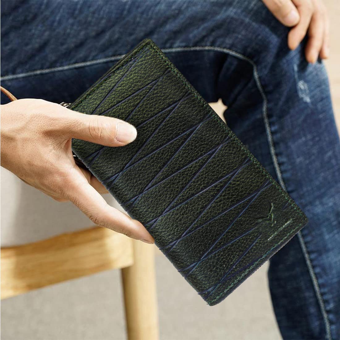 Womens Long Wallet#color_green