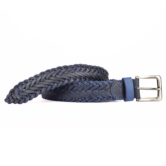Redhorns Mens Genuine Leather Belt#color_blue