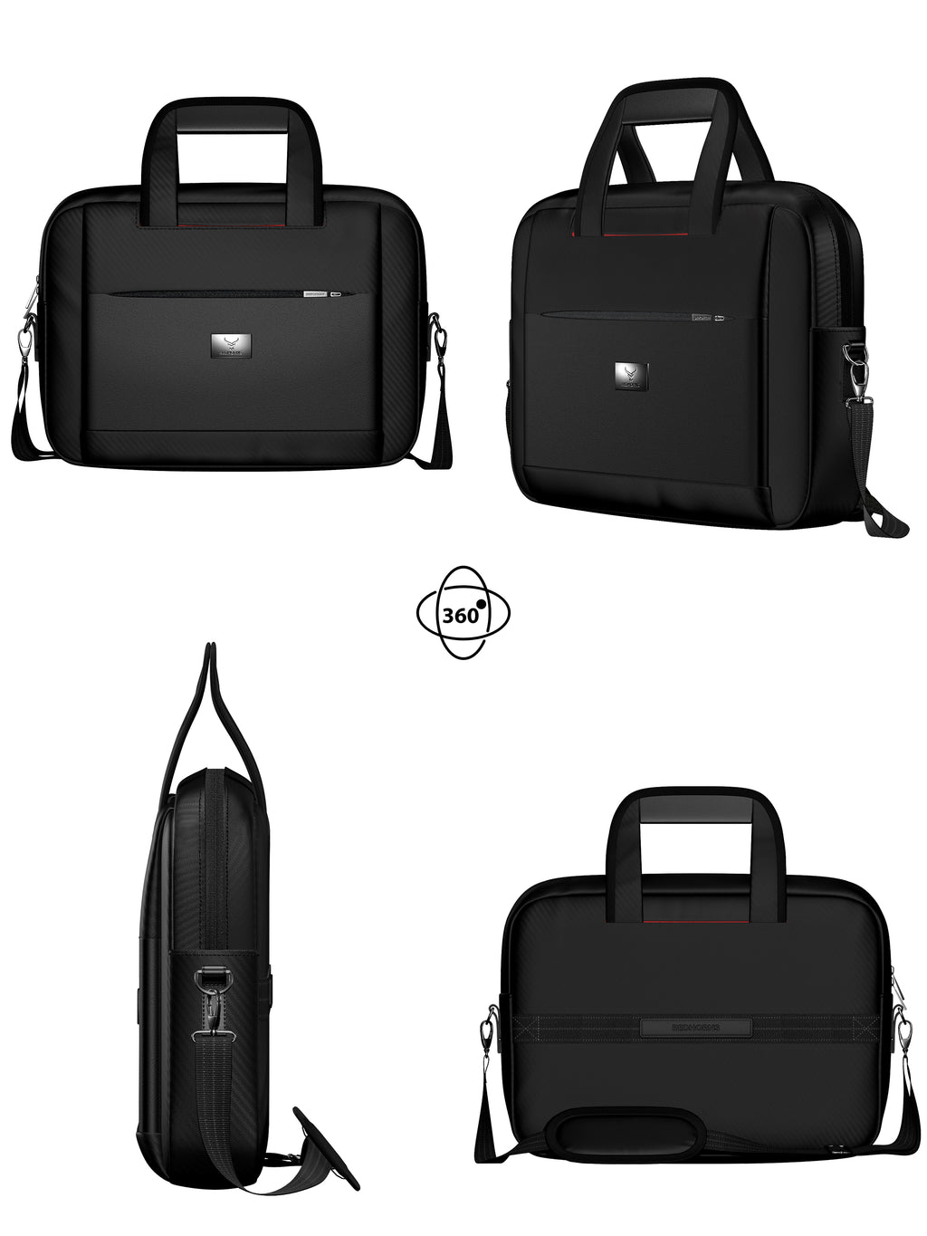 Drift Executive Black Laptop Briefcase