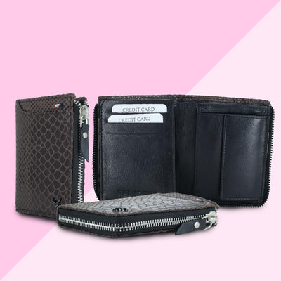 Mens Wallet Brown Color Front Side#color_brown