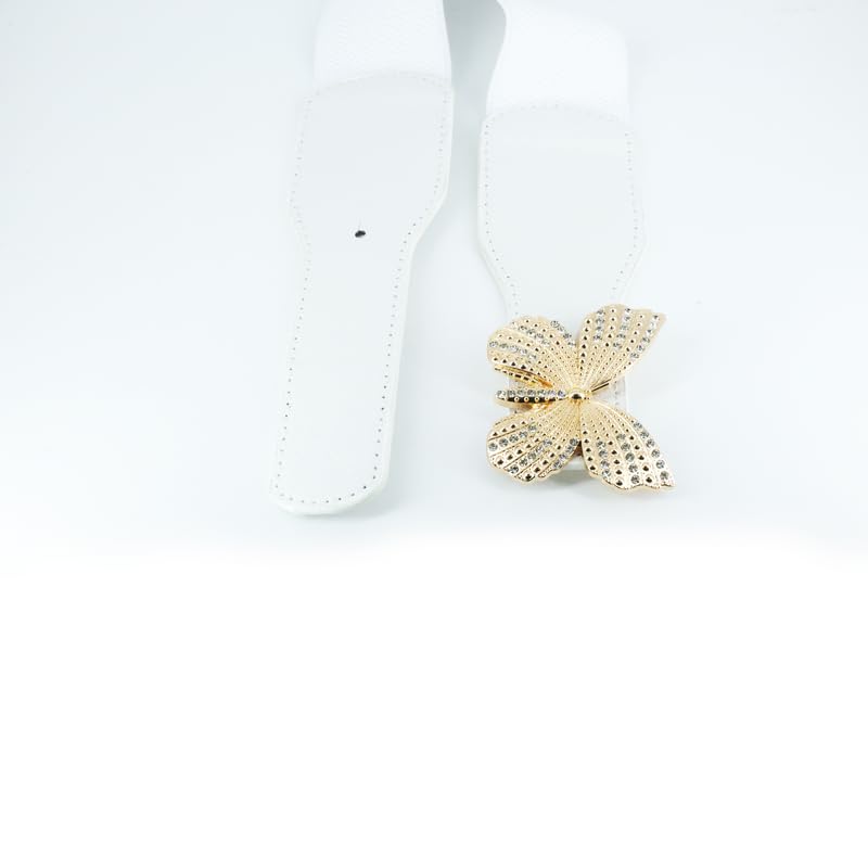 Redhorns Elastic Ladies Wide Belt#color_white