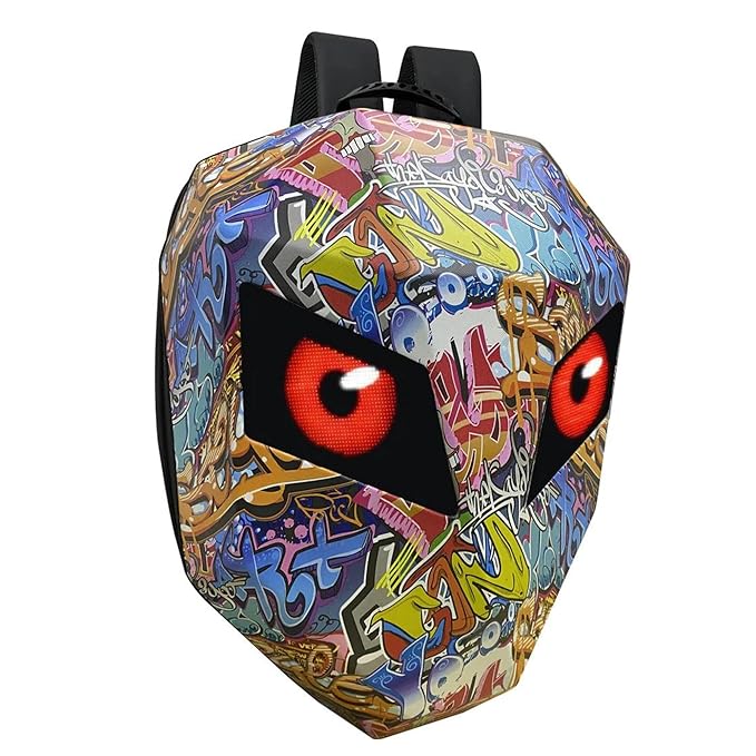 Waterproof laptop riding led bag#color_graffiti