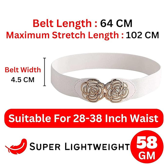ladies slim belt women belt#color_white