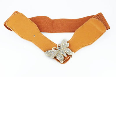 Redhorns Elastic Ladies Wide Belt#color_tan