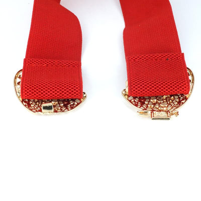 Redhorns Elastic Ladies Wide Belt#color_red