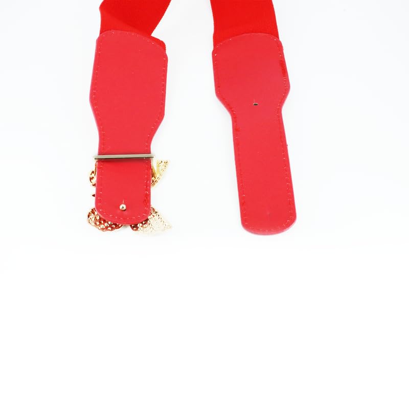 Redhorns Elastic Ladies Wide Belt#color_red