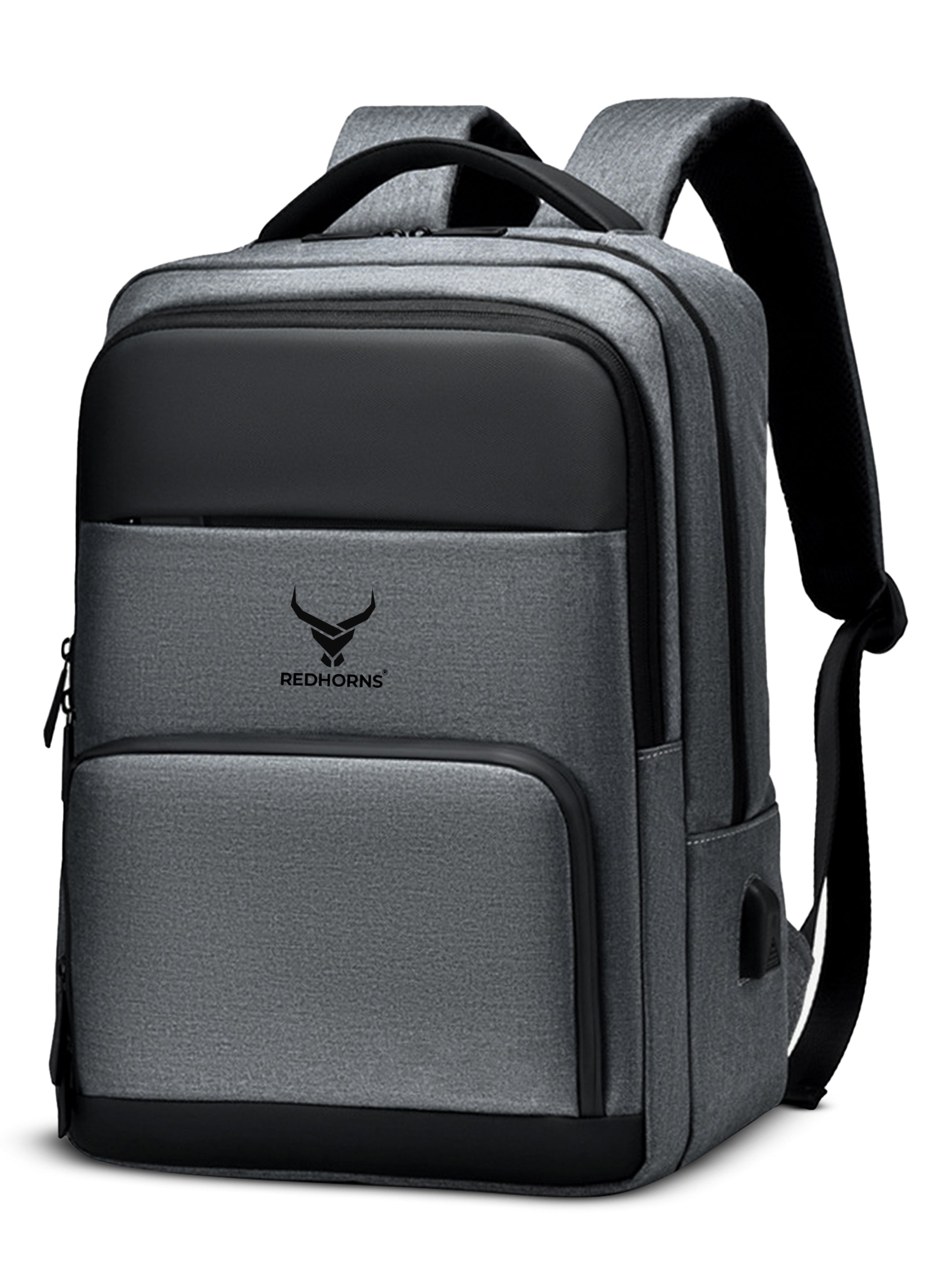 25L waterproof laptop backpack trolley strap shoulder bag travel backpack business tour corporate look#color_grey
