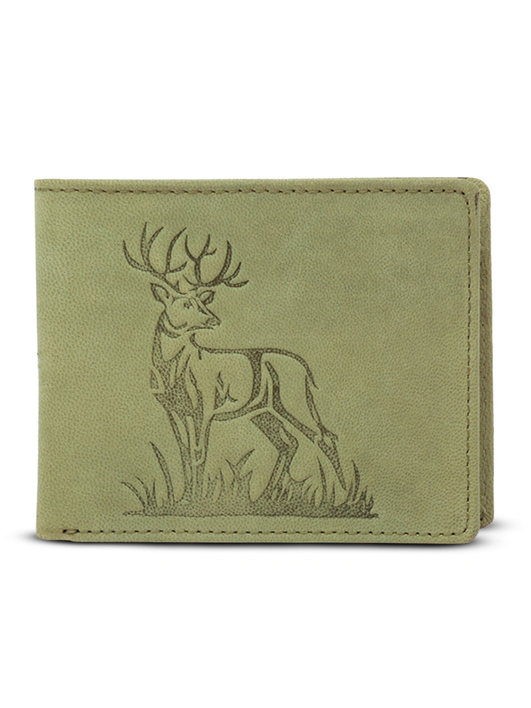 Rfid protected men leather wallet#color_green