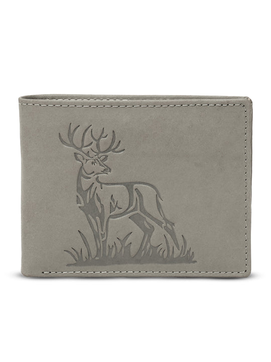 Rfid protected men leather wallet#color_light-grey