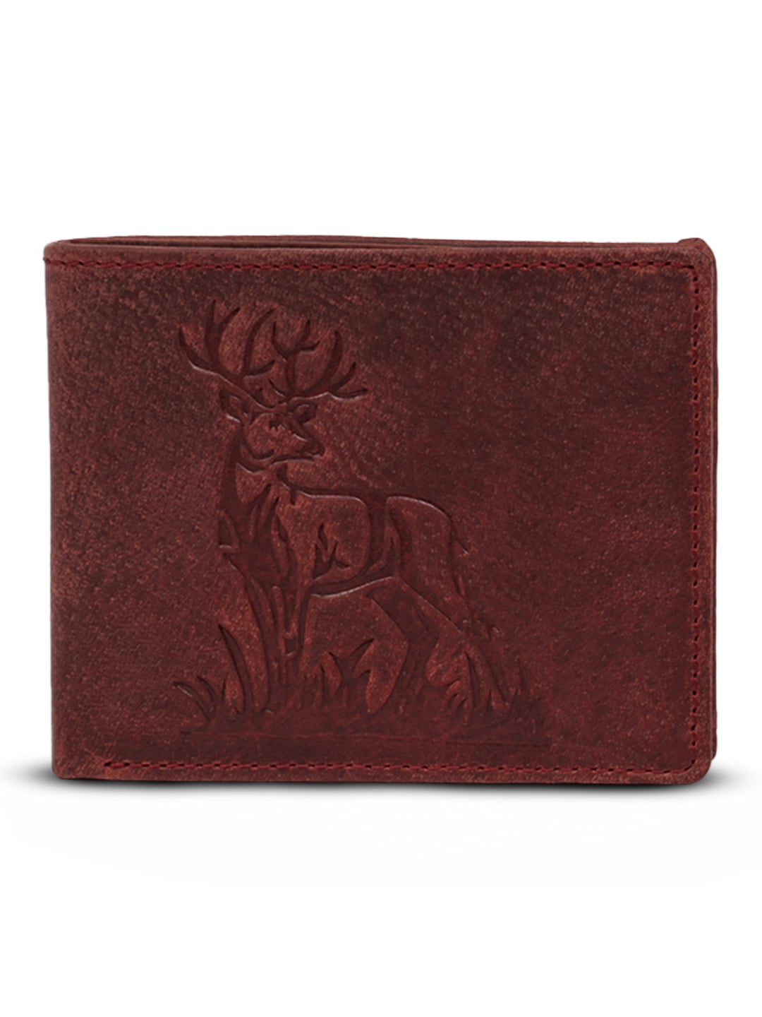 Rfid protected men leather wallet#color_maroon