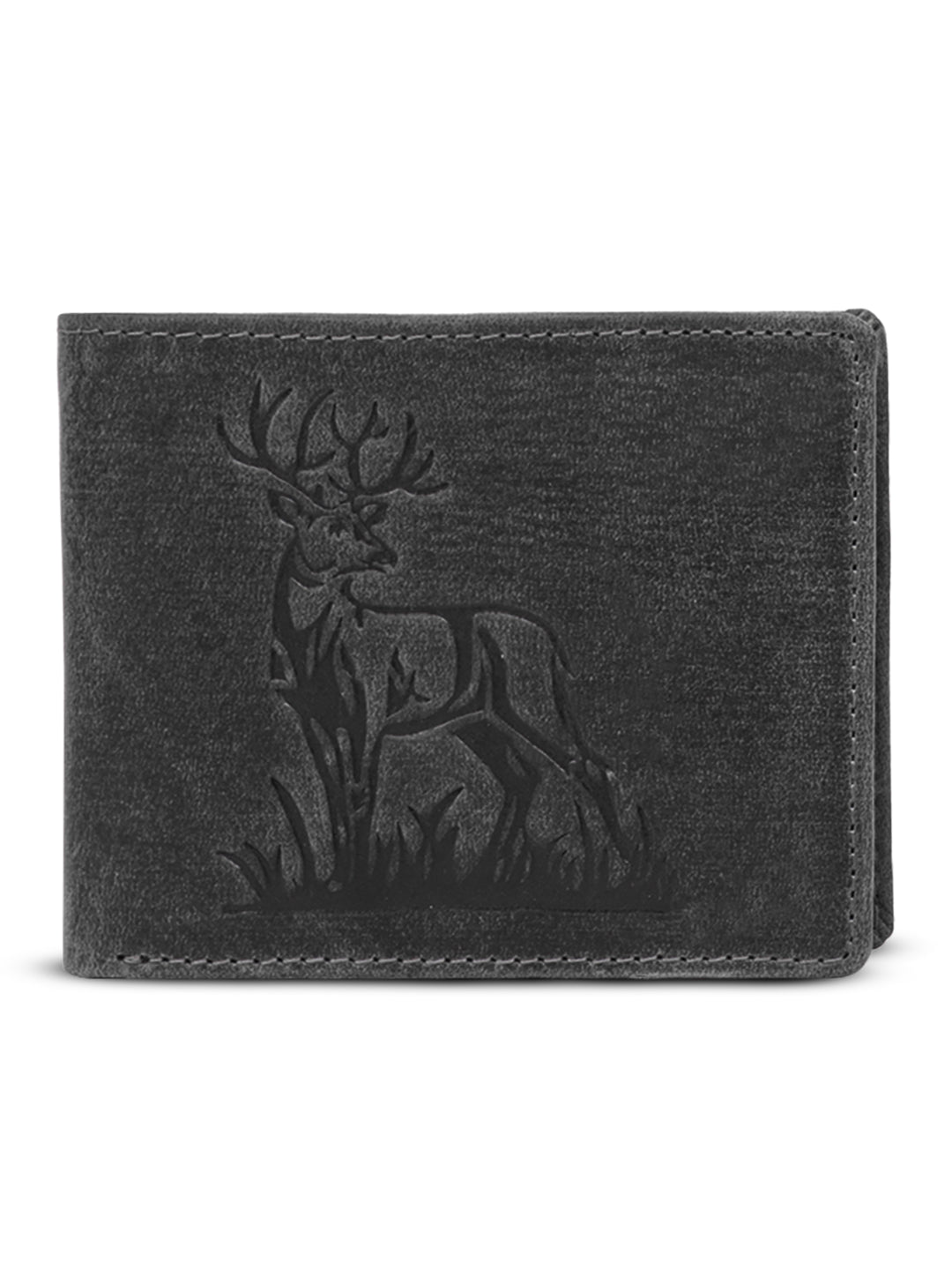 Rfid protected men leather wallet#color_dark-grey