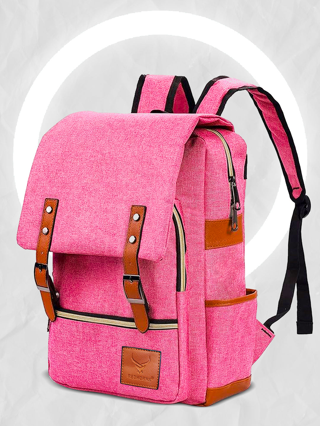 Canvas backpack vintage backpack vintage canvas#color_pink