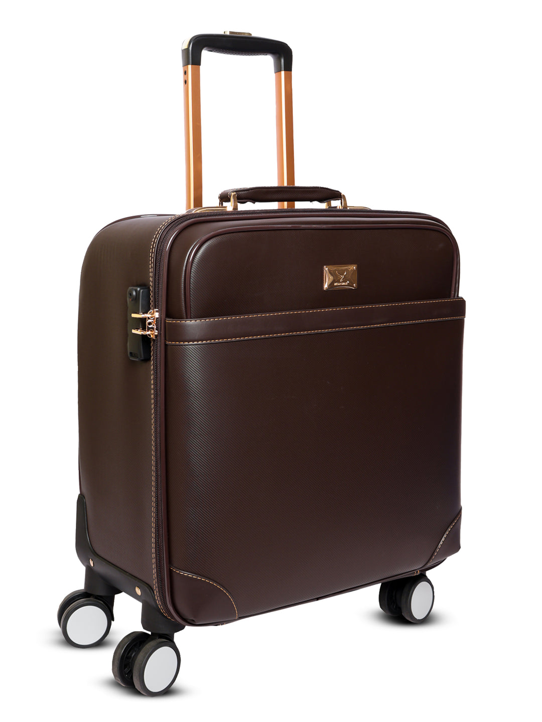 Trolley bag luggage trolley bags tsa lock cabin suitcase#color_brown