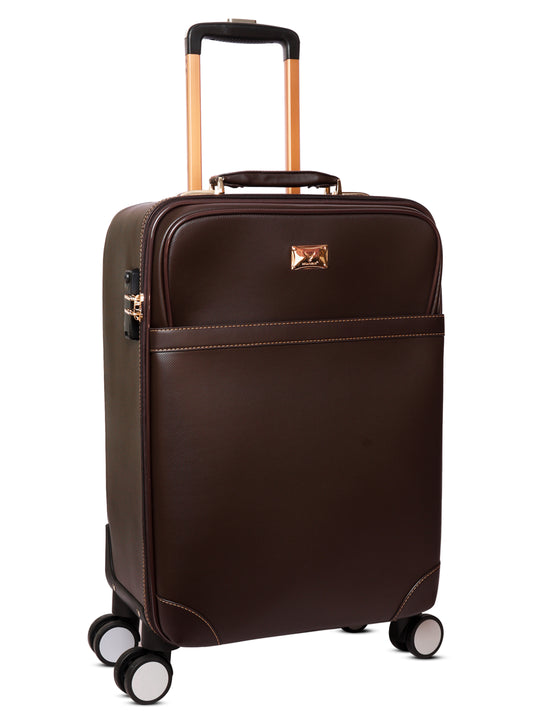 Luggage trolley bags cabin suitcase trolley bag suitcase#color_brown