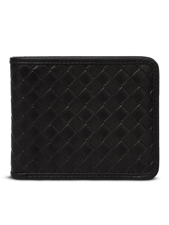 Men's leather wallet rfid protected slim wallet bifold wallet#color_black