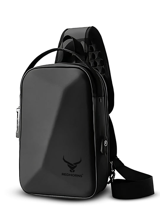 Waterproof antitheft crossbody sling bag#color_black