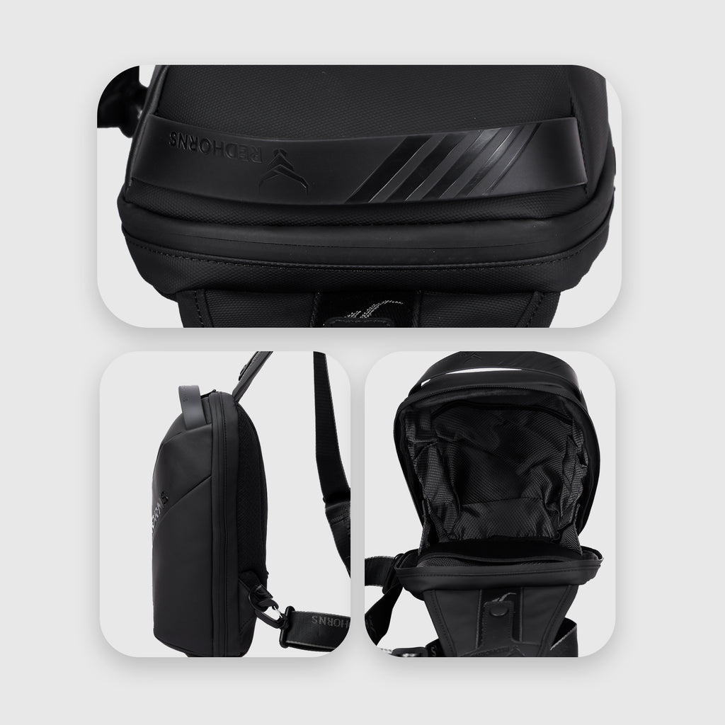 Waterproof antitheft sling bag#color_black