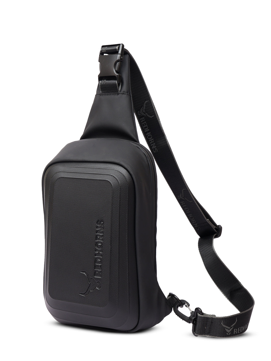 Waterproof crossbody antitheft sling backpack#color_black