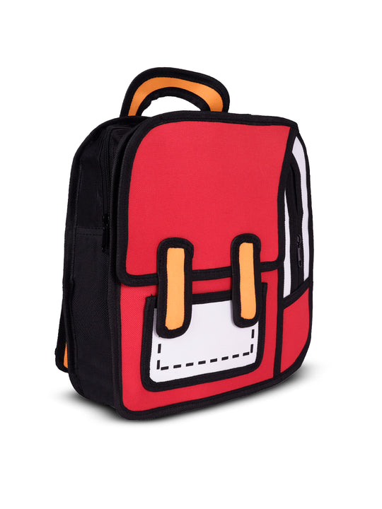 2D anime cartoon laptop bag#color_red
