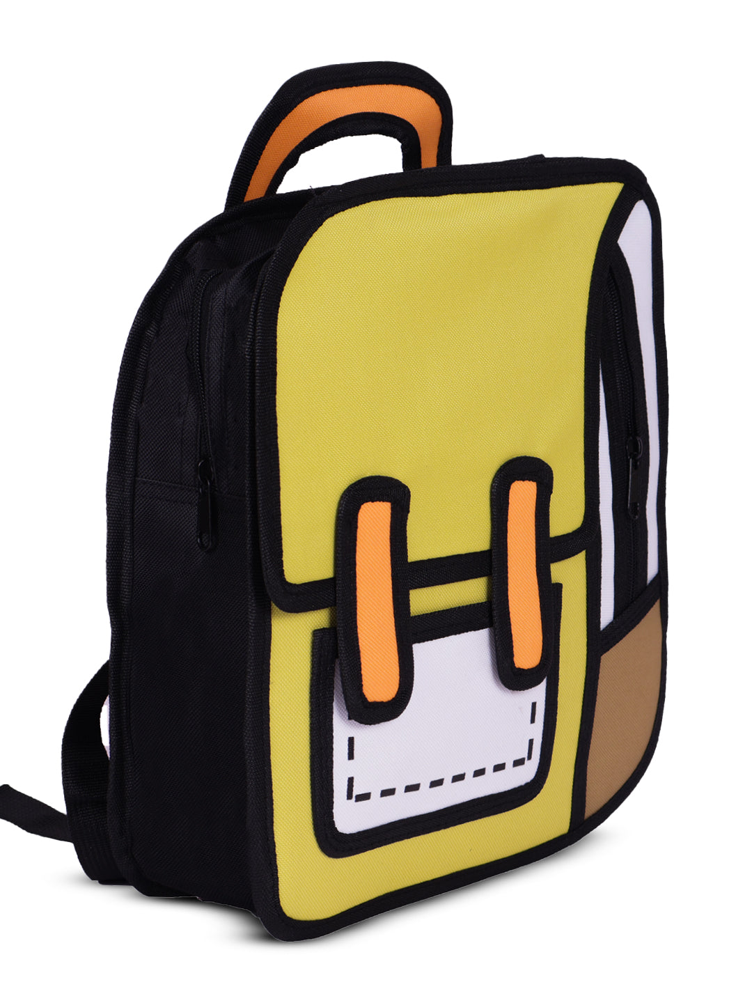 2D anime cartoon laptop bag#color_yellow