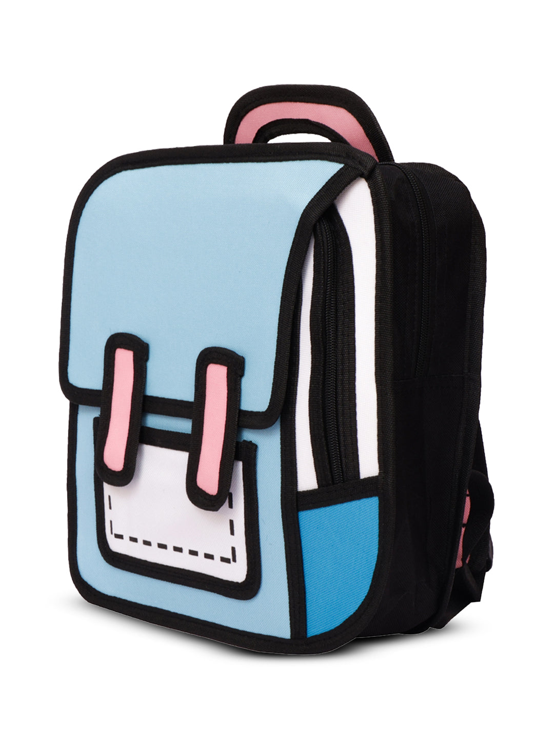 2D anime cartoon laptop bag#color_turquoise-blue