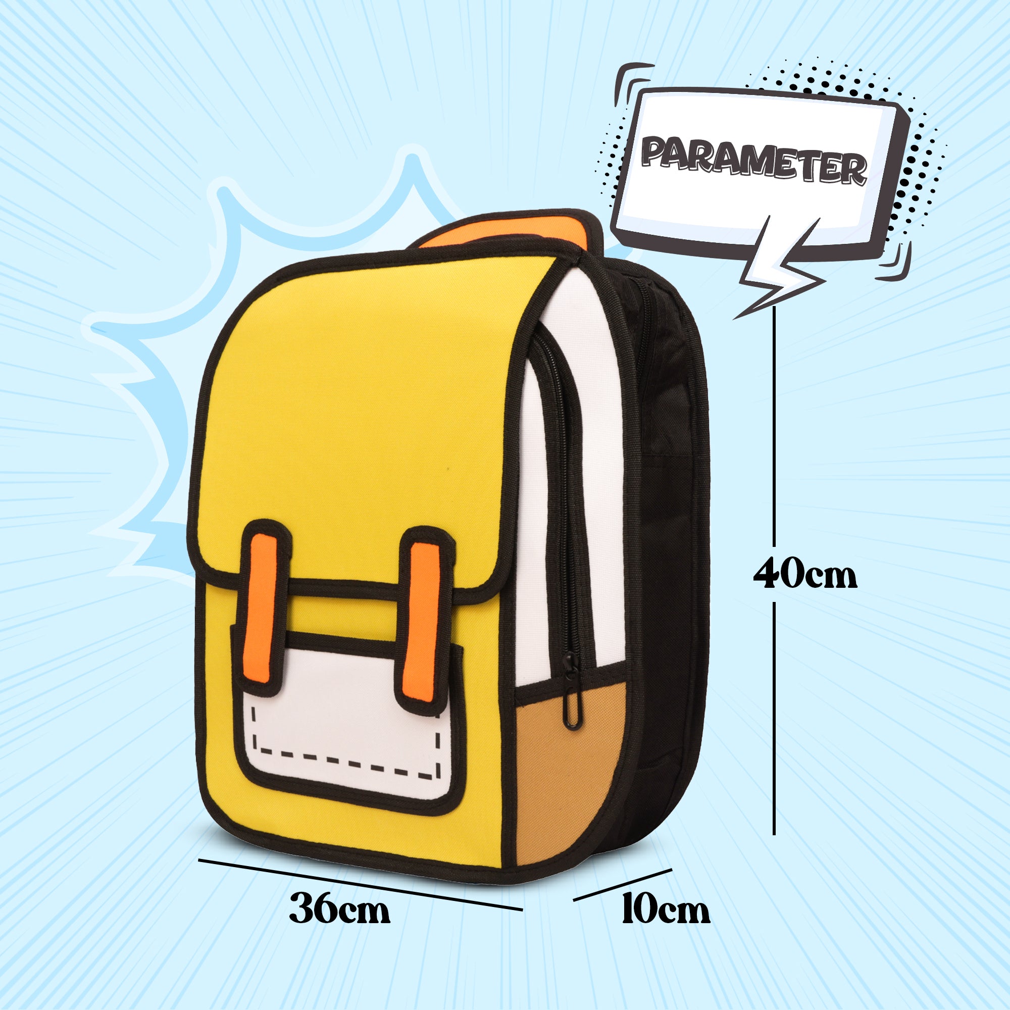Back To School Cartoon Comic Character for a Cute School Bag Vector Art  Stock Vector - Illustration of comic, back: 281645783
