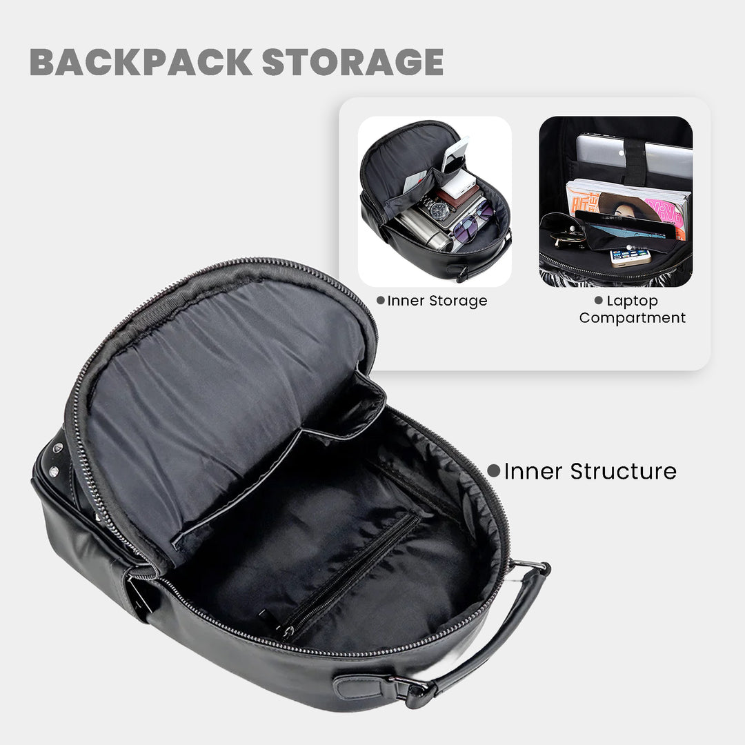 Lion face rivet backpack waterproof backpack#color_black