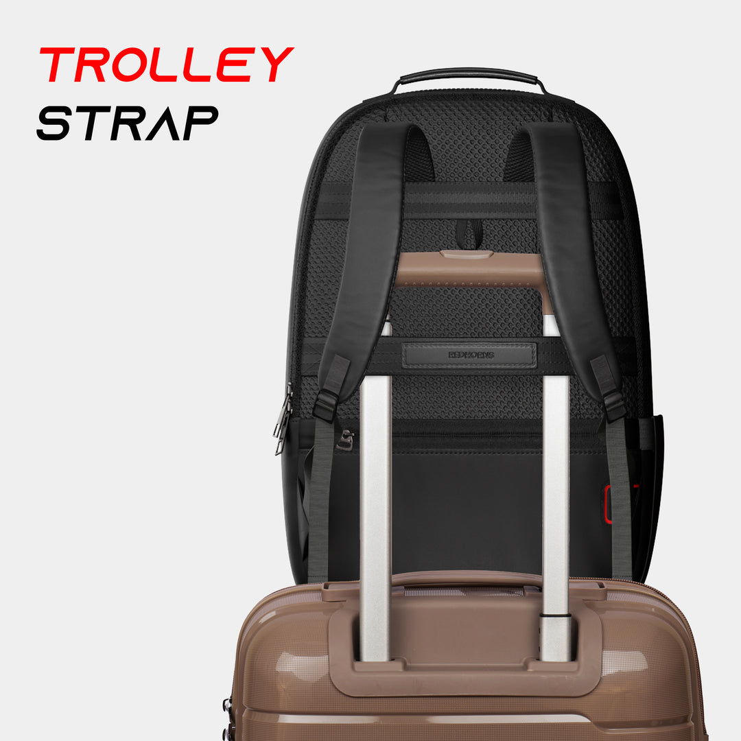 20l waterproof laptop backpack trolley strap shoulder bag travel backpack business tour corporate look#color_black