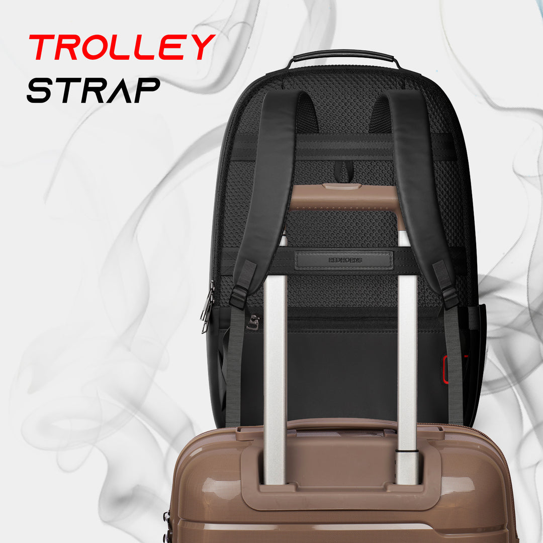 20l waterproof laptop backpack trolley strap shoulder bag travel backpack business tour corporate look#color_black