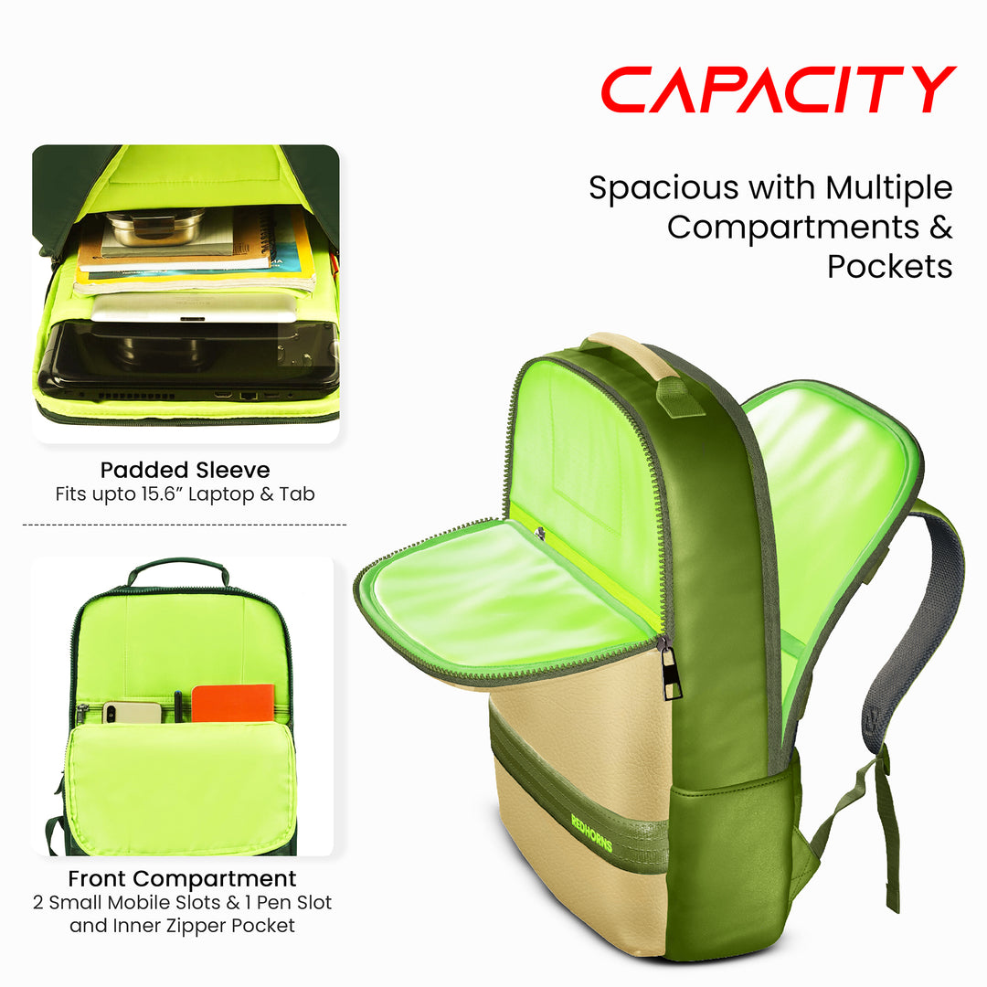 20l waterproof laptop backpack trolley strap shoulder bag travel backpack business tour corporate look#color_beige-green