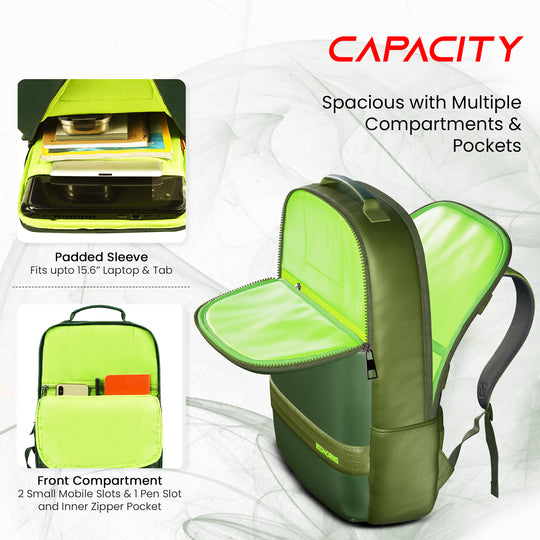 20l waterproof laptop backpack trolley strap shoulder bag travel backpack business tour corporate look#color_olive-green