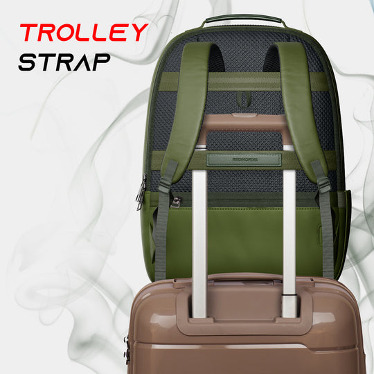 20l waterproof laptop backpack trolley strap shoulder bag travel backpack business tour corporate look#color_olive-green