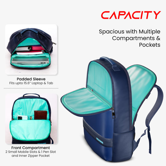 20l waterproof laptop backpack trolley strap shoulder bag travel backpack business tour corporate look#color_blue