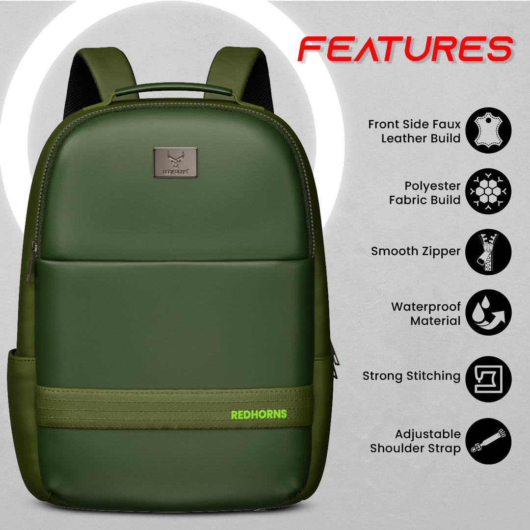 20l waterproof laptop backpack trolley strap shoulder bag travel backpack business tour corporate look#color_olive-green