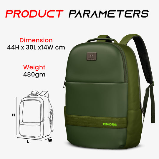 20l waterproof laptop backpack trolley strap shoulder bag travel backpack business tour corporate look#color_olive-green