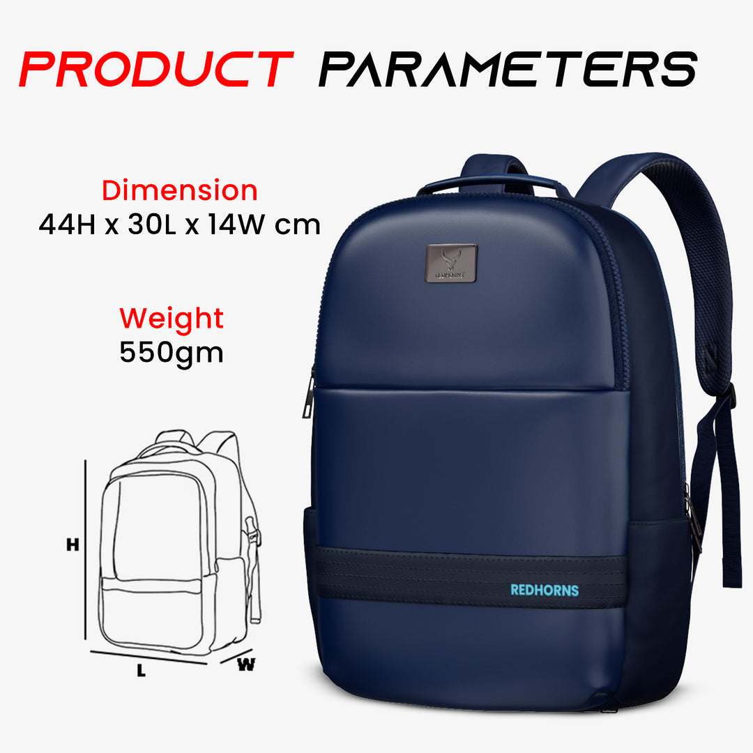 20l waterproof laptop backpack trolley strap shoulder bag travel backpack business tour corporate look#color_blue