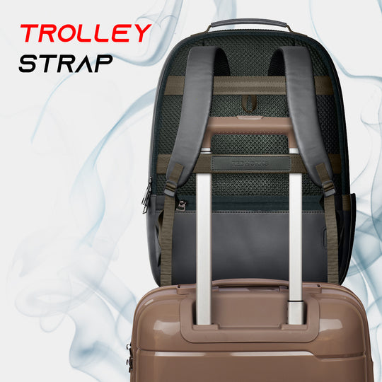 20l waterproof laptop backpack trolley strap shoulder bag travel backpack business tour corporate look#color_grey