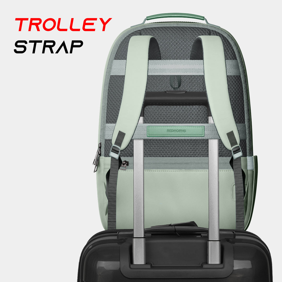 20l waterproof laptop backpack trolley strap shoulder bag travel backpack business tour corporate look#color_turquoise-blue