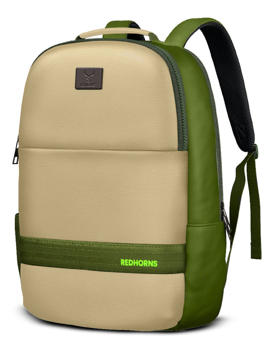 20l waterproof laptop backpack trolley strap shoulder bag travel backpack business tour corporate look#color_beige-green