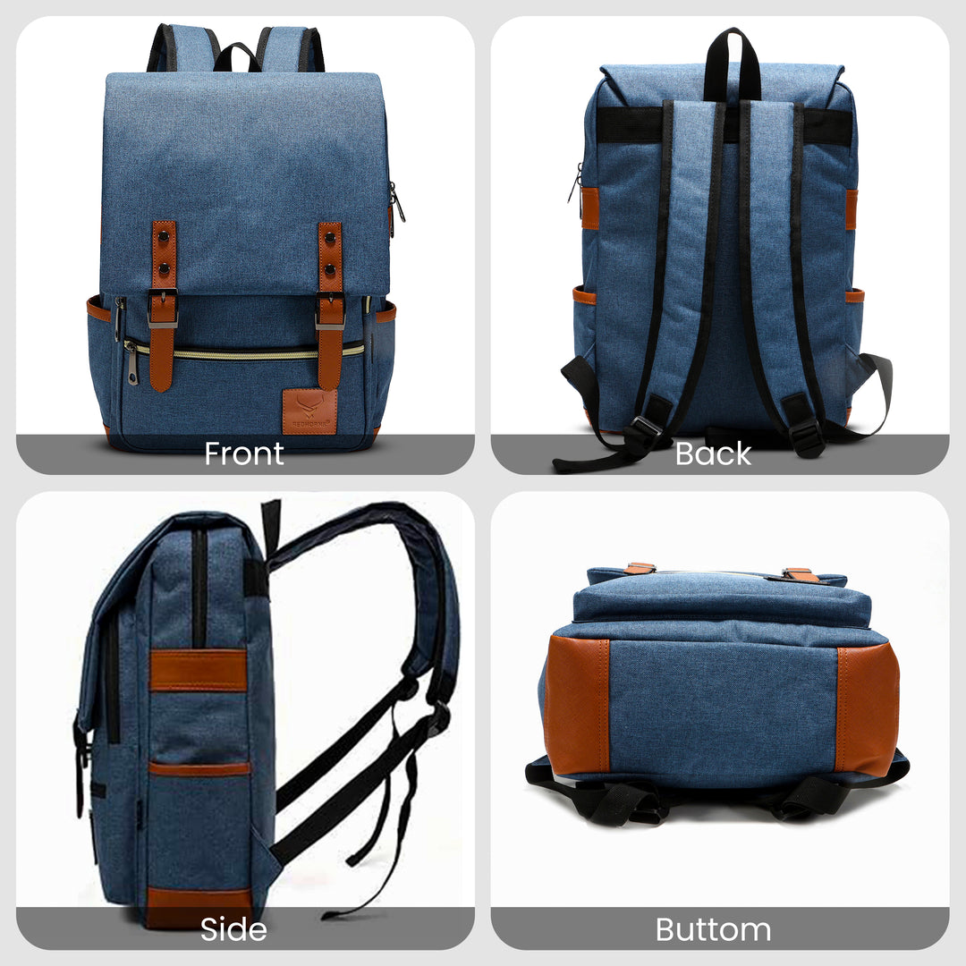 Canvas backpack vintage backpack vintage canvas#color_navy-blue