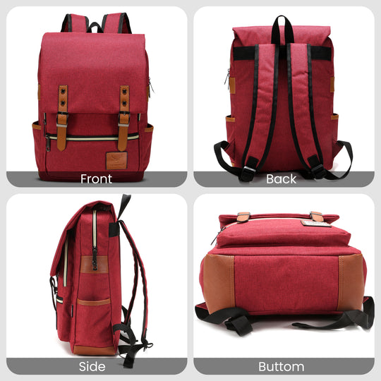 Canvas backpack vintage backpack vintage canvas#color_maroon